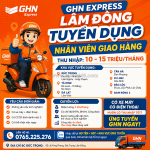 Ghn express lâm đồng tuyển nhân viên giao hàng