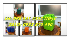 Gía can nhựa 22 lít màu đen, can nhựa 20 lít màu xanh lá, can đựng hóa chất 10 lít màu trắng trong