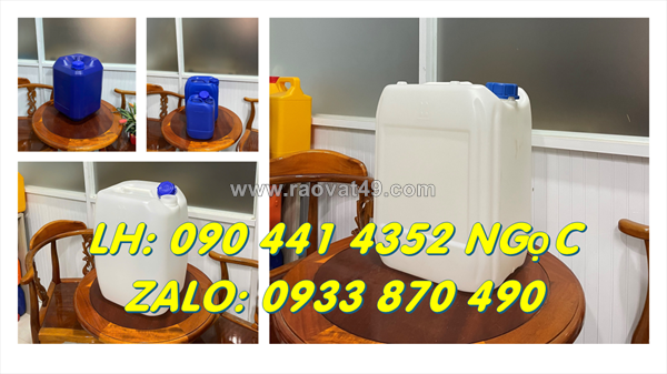 Gía can nhựa 22 lít màu đen, can nhựa 20 lít màu xanh lá, can đựng hóa chất 10 lít màu trắng trong