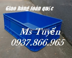 Giá thùng nhựa xanh dương có nắp, thùng nhựa hpde, thùng nhựa cao 20, thùng