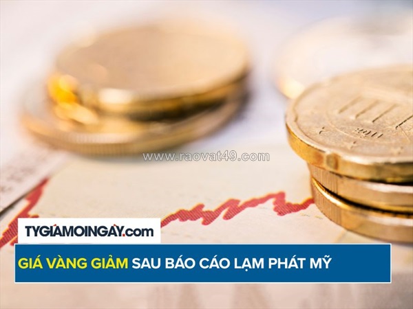 Giá vàng giảm sau báo cáo lạm phát mỹ