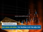 Giá vàng lên đỉnh 3 tháng, thị trường chờ tín hiệu fed