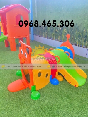 Hang chui tàu hỏa trẻ em, hầm chui con sâu cho bé