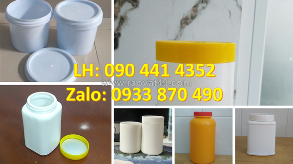 Hủ nhựa 100g đựng viên tẩy, hủ nhựa 250g đựng viên nén, hủ nhựa 500g đựng viên sủi vitamin c