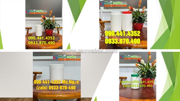 Hủ nhựa 2 ký đựng trà khô, hủ nhựa 1 ký đựng nguyên liệu mỹ phẩm, hộp nhựa 500g đựng phụ gia thực phẩm