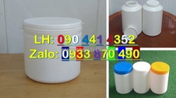 Hủ nhựa 500g, hủ nhựa 250g đựng hóa chất dạng viên, hủ nhựa 100g đựng bột hóa học