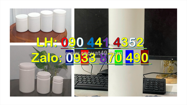 Hủ nhựa 500g, hủ nhựa 250g đựng hóa chất dạng viên, hủ nhựa 100g đựng bột hóa học