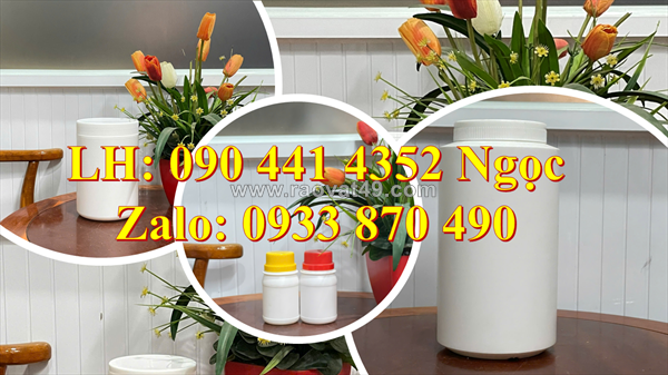 Hủ nhựa 50gr đựng vitamin, hủ nhựa 100gr đựng hóa chất rắn, hủ nhựa 200g đựng kem đặc