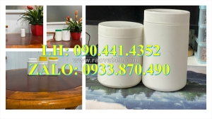 Hủ nhựa hdpe 1 ký, hủ nhựa 1.5 ký đựng bột giảm cân, hủ nhựa 2 ký quai đựng sơn nội thất