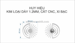 Huy hiệu xi bạc cao cấp theo yêu cầu
