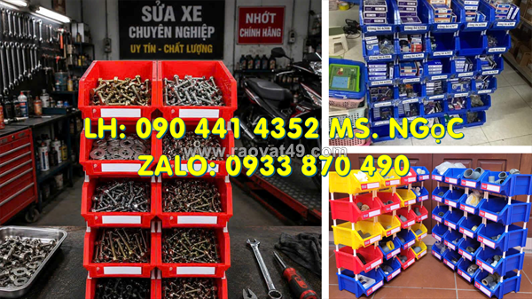 Kệ nhựa đựng dụng cụ linh động, khay nhựa đựng phụ tùng sửa chữa, khay nhựa đựng ngũ kim, vật tư