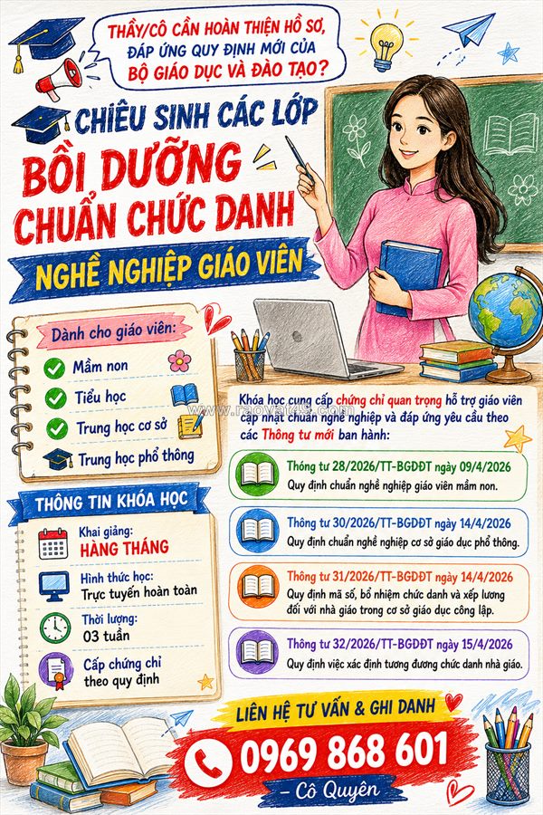 Khai giảng lớp chức danh nghề nghiệp giáo viên tiểu học hạng i,ii,iii