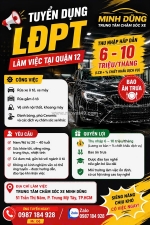 [ko cần kn, bao cơm] lao động phổ thông quận 12