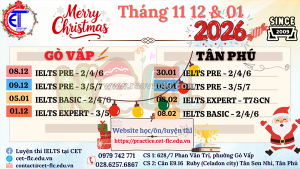 Lịch học ielts tại cet năm 2026 – luyện ielts từ 5.0 đến 7.0+  s22
