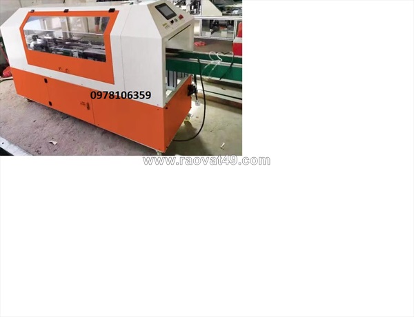 Máy dán hộp bằng keo nóng,máy dán hai đầu cạnh hộp, máy dán hộp thực phẩm-thủy sản bằng phun keo