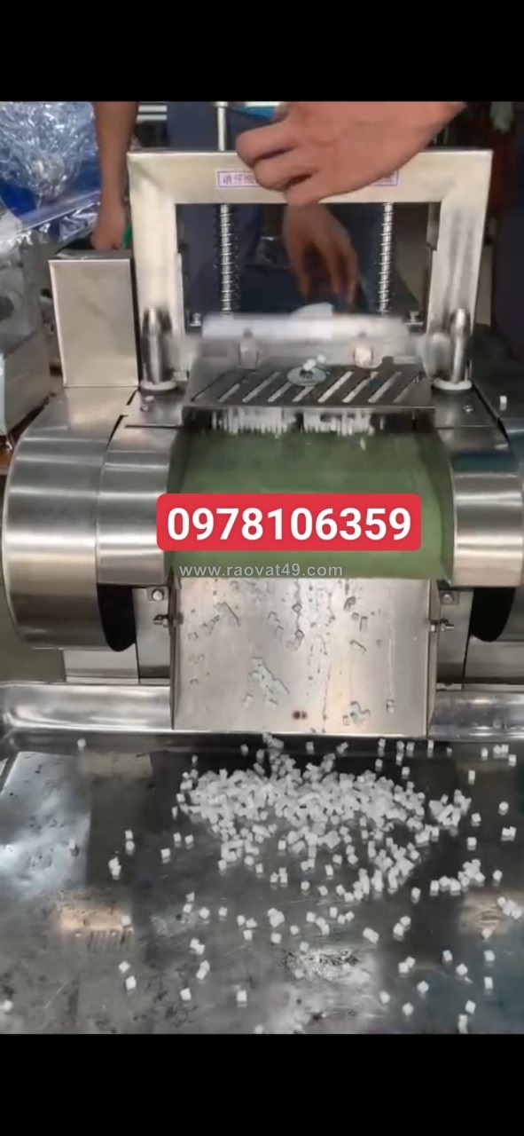Máy thái cơm dừa hạt lựu, máy thái cùi dừa, máy thái trái cây hạt lựu