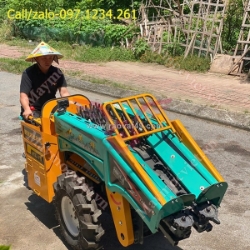 Máy thu hoạch ngô ngồi lái chạy dầu shoshin 25hp ssn25