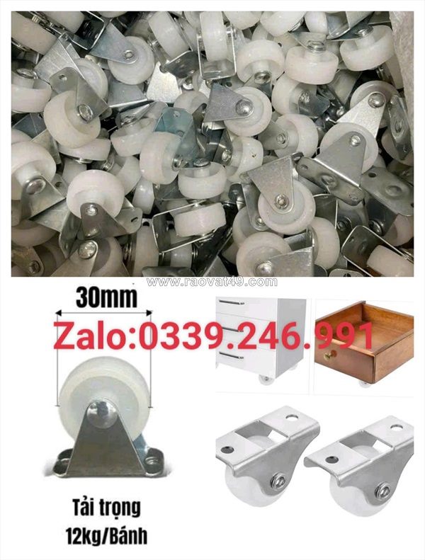 Mua bánh xe nhựa trắng phi 30 ở đâu giá tốt?