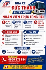 Nhà xe đức thành tuyển nhân viên trực tổng đài q10