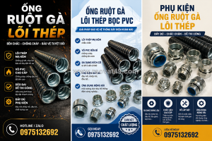 Ống ruột gà lõi thép bọc pvc – bảo vệ dây cáp an toàn, dễ thi công