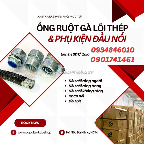 Ống ruột gà lõi thép d16, d20, d25, d32 sẵn đà nẵng, hcm, hà nội