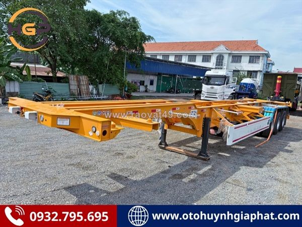 Rơ mooc cổ cò 45 feet 3 trục dài 14m3 tải 32.85 tấn