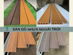 Sàn gỗ nhựa ngoài trời 3d vân nổi cho hồ bơi, ban công