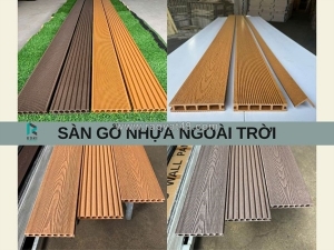 Sàn gỗ nhựa ngoài trời 3d vân nổi cho hồ bơi, ban công