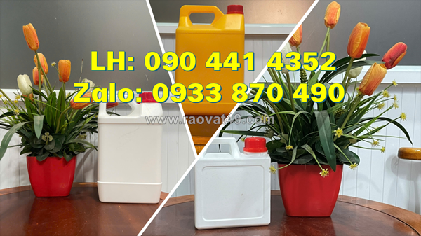 Sản xuất can nhựa 1 lít vuông đựng thuốc nhuộm, can nhựa 2 lít đựng màu nước, can nhựa 5 lít đựng mực