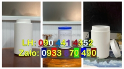 Sản xuất hủ nhựa 0.5 ký tròn, hủ nhựa 250g đựng hóa chất đậm đặc, hủ nhựa 100g đựng keo