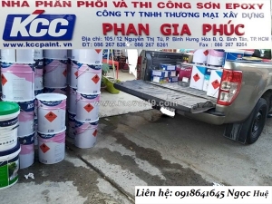 Sơn epoxy kcc et5660 phủ bề mặt hệ lăn nhà máy 09641645 huệ