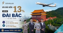 Starlux mở ưu đãi vé đài bắc đến 31/03/2027