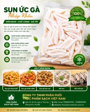 Sụn ức gà đông lạnh – giòn sần sật, ăn là ghiền