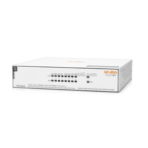 Switch aruba instant on 1430 8g 64w r8r46a gigabit