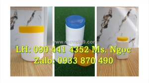 Sx hủ nhựa 200gr đựng hóa chất dạng gel, hủ nhựa 250g nắp garenti, hủ nhựa 500g nắp vặn đựng dược phẩm