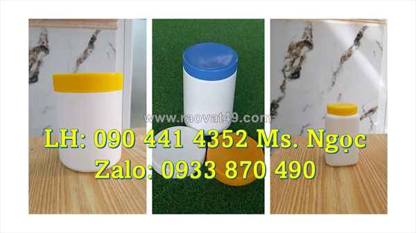 Sx hủ nhựa 200gr đựng hóa chất dạng gel, hủ nhựa 250g nắp garenti, hủ nhựa 500g nắp vặn đựng dược phẩm