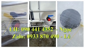Tank nhựa ibc 1000 lít đựng dầu, thùng nhựa vuông 1000 lít đựng hóa chất, bồn nhựa ibc 1000l có khung thép