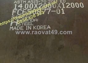 Thép tấm a515 gr70  ,thép tấm chịu nhiệt astm a515gr70 14mm,16mm,mm,20mm,25mm,30mm
