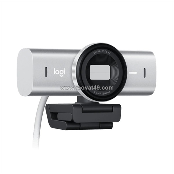 Thiết bị họp trực tuyến/ webcam logitech mx brio 4k 2160p uhd (pale grey)