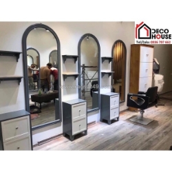 Thiết kế gương salon tóc chuyên nghiệp, tạo điểm nhấn cho không gian