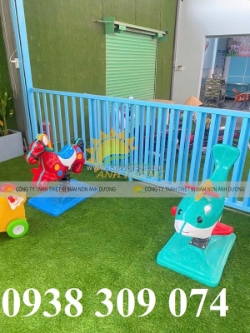Thú nhún lò xo cho bé mầm non, thú nhún lò xo composite trẻ em