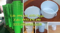 Thùng đựng sơn nhựa 10 lít, vỏ thùng sơn 12 lít, thùng sơn nhựa 16 lít, thùng sơn tròn  lít nắp rót