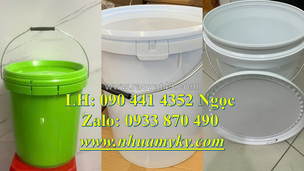 Thùng đựng sơn nhựa 10 lít, vỏ thùng sơn 12 lít, thùng sơn nhựa 16 lít, thùng sơn tròn  lít nắp rót
