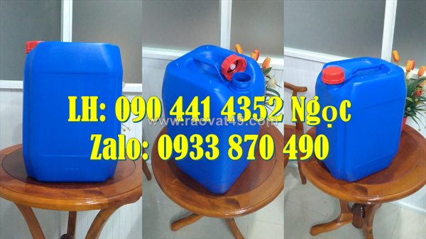 Thùng nhựa 20 lít đựng axit đặc, can nhựa 25 lít đựng axit loãng, can nhựa 30 lít đựng hóa chất mạnh