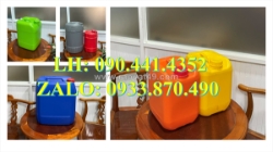 Thùng nhựa 22 lít đựng hóa chất sinh học, can nhựa 24 lít đựng kiềm, can nhựa vuông 30 lít trắng