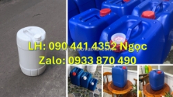 Thùng nhựa 22 lít đựng hóa chất thoát khí, can nhựa 25 lít đựng thuốc tẩy, vỏ can nhựa 30l đựng mực in