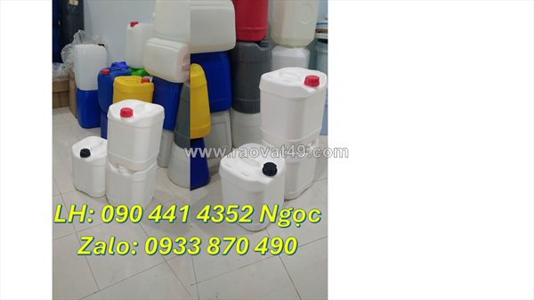 Thùng nhựa 22 lít đựng hóa chất thoát khí, can nhựa 25 lít đựng thuốc tẩy, vỏ can nhựa 30l đựng mực in
