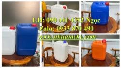 Thùng nhựa 25 lít chứa dầu , can nhựa 22 lít vuông đựng chất phụ gia ngành dầu khí