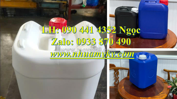 Thùng nhựa 25 lít chứa dầu , can nhựa 22 lít vuông đựng chất phụ gia ngành dầu khí