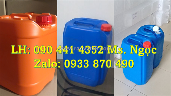 Thùng nhựa 25 lít vuông trắng, can nhựa 20 lít đựng vi sinh, can nhựa 10 lít đựng chất tẩy nồng độ cao